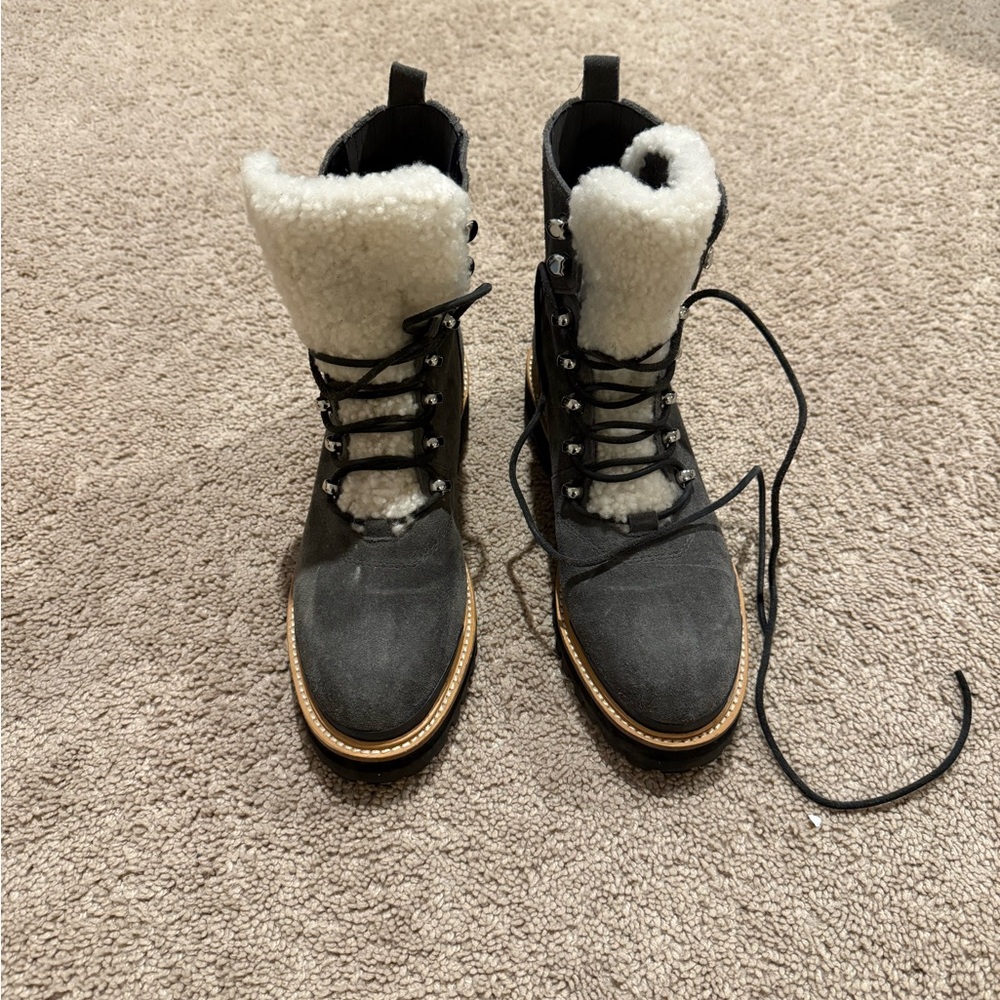 Marc Fisher Stylish Black and Cream Boots